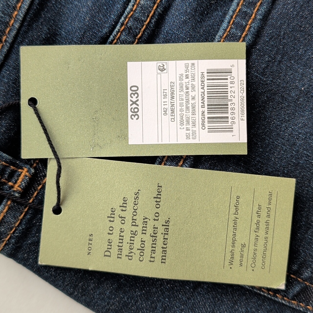 NWT Goodfellow & Co. Skinny Total Flex Denim Jeans W36 x L30 Dk Indigo Wash Blue - Picture 7 of 15
